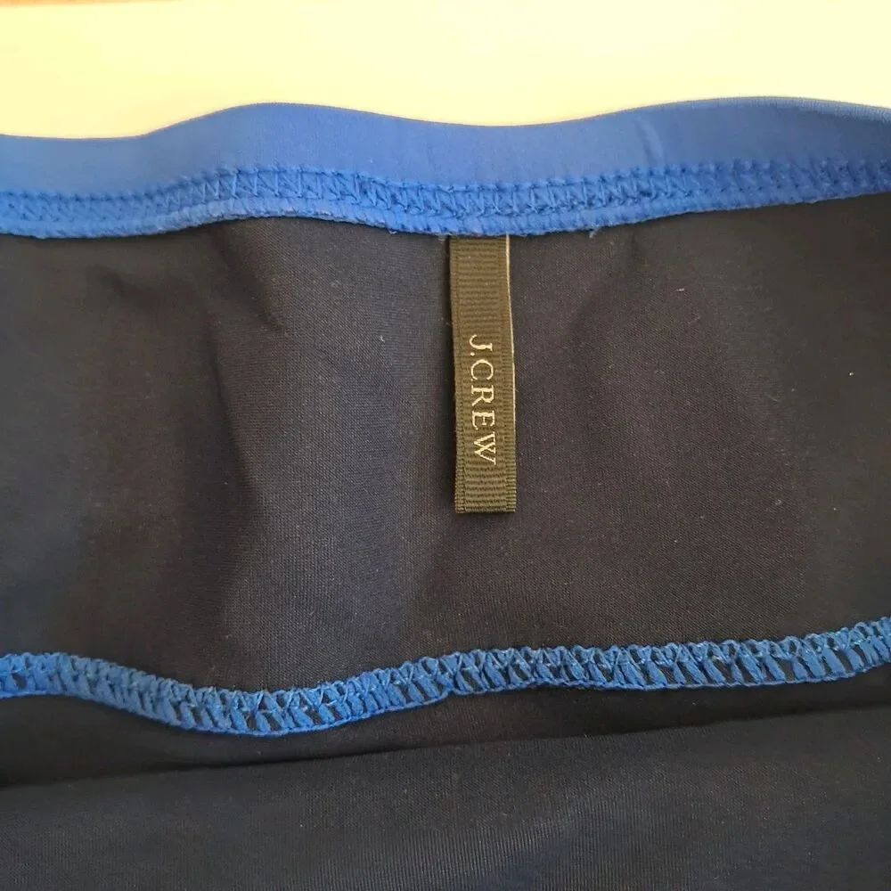 J.Crew Women's One Piece Swimsuit Strapless Blue Colorblock Estimated Sz XS